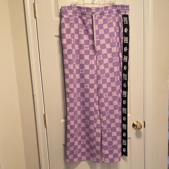 Juicy Couture Pants - Juicy Couture Lavender Checkered Wide Leg Pants…size 1X